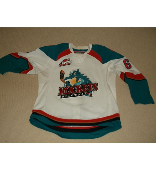 Custom WHL Kelowna Rockets 09 Pres Mitch Wheaton Home Hockey Jersey White